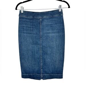 Aritzia The Castings Classic Denim Pencil Skirt Blue